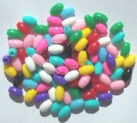 100 9x6mm Acrylic Opaque Oval Mix